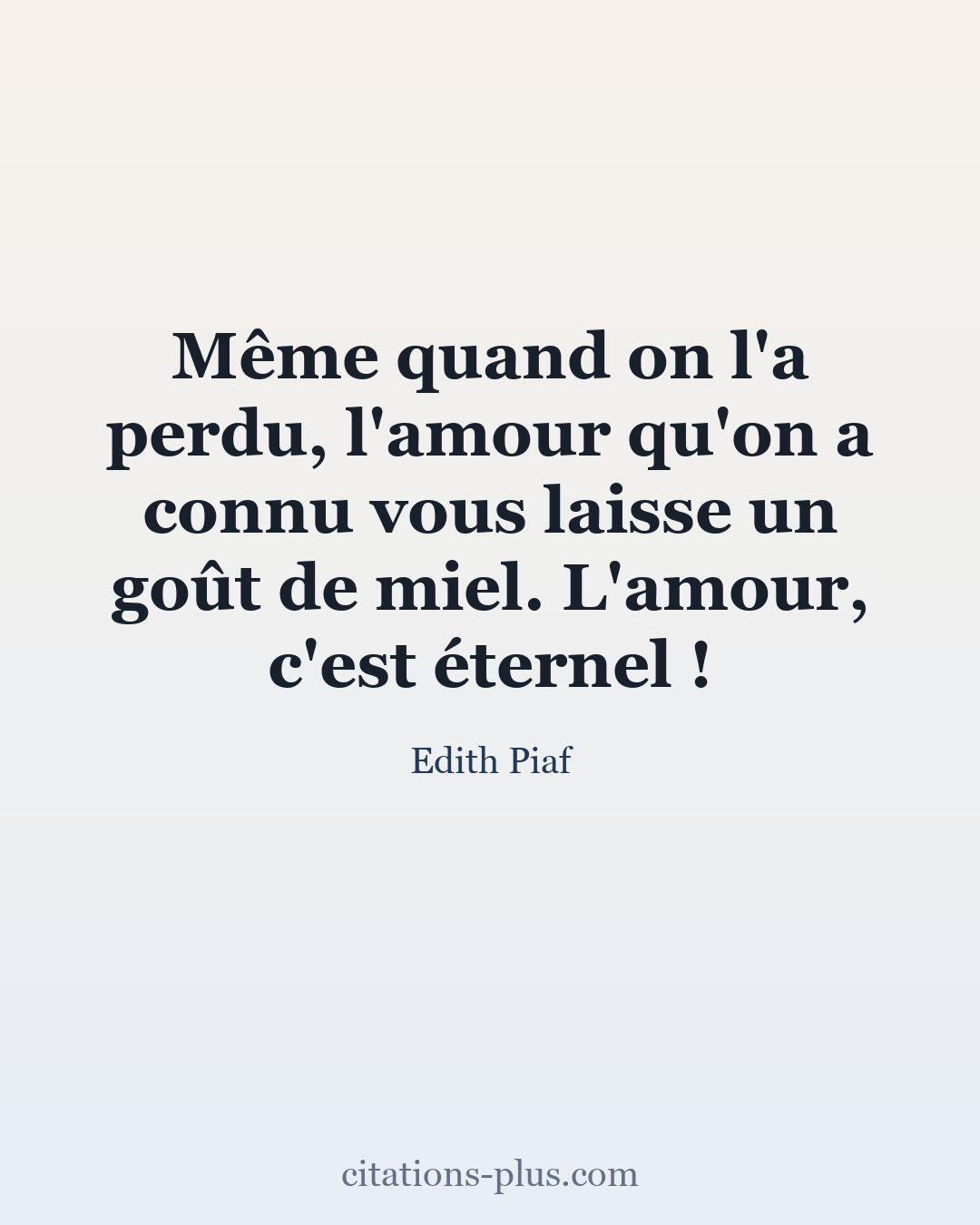 Carte Premium clair — Edith Piaf