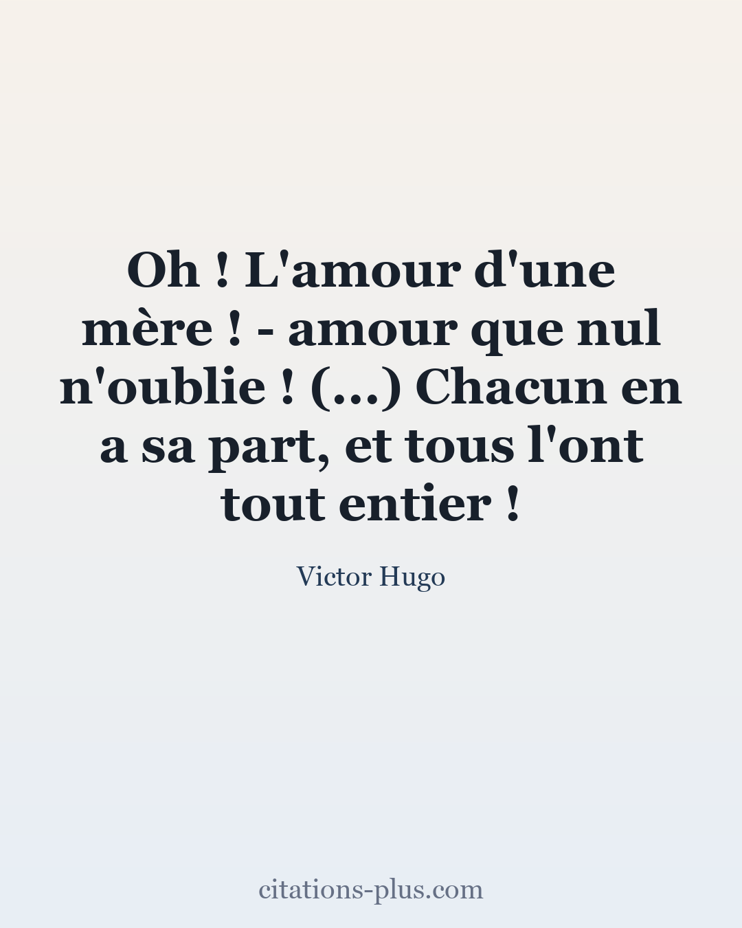 Carte Premium clair — Victor Hugo