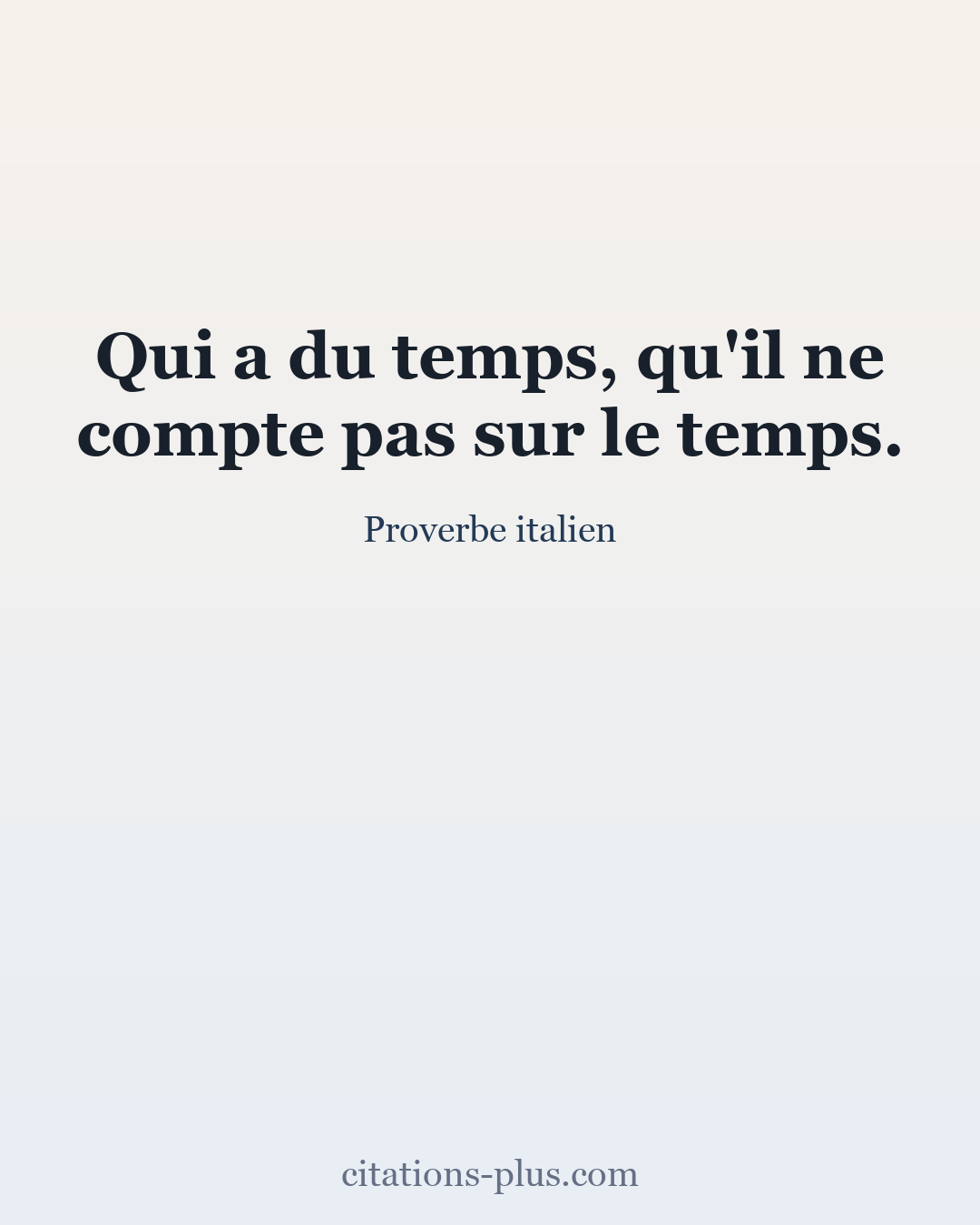Carte Premium clair — Proverbe italien