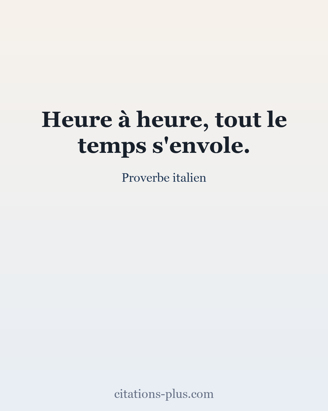 Carte Premium clair — Proverbe italien
