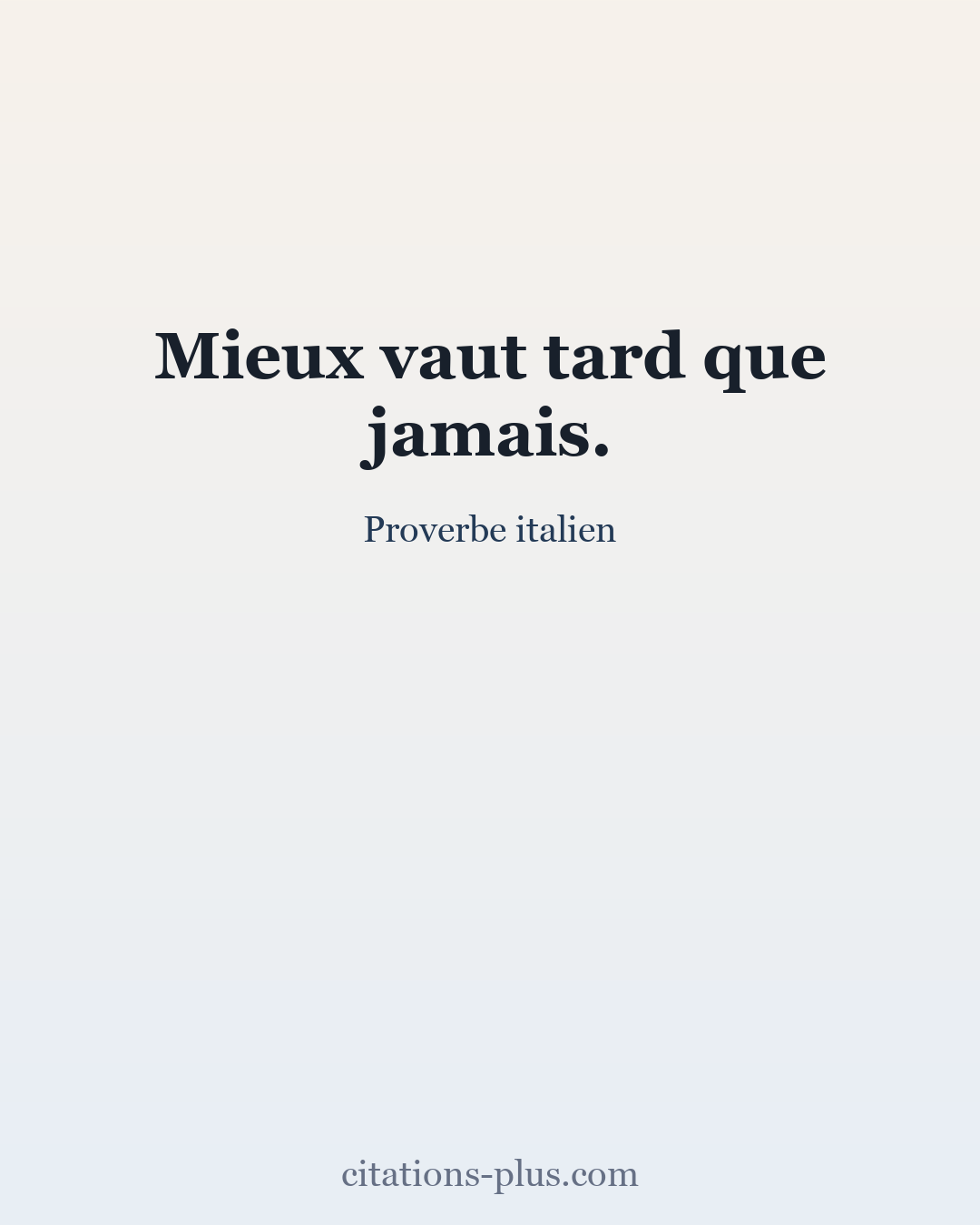 Carte Premium clair — Proverbe italien