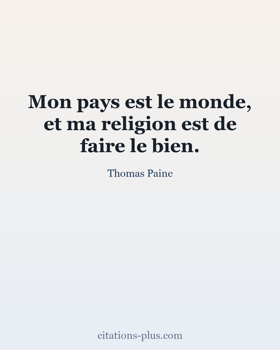 Carte Premium clair — Thomas Paine