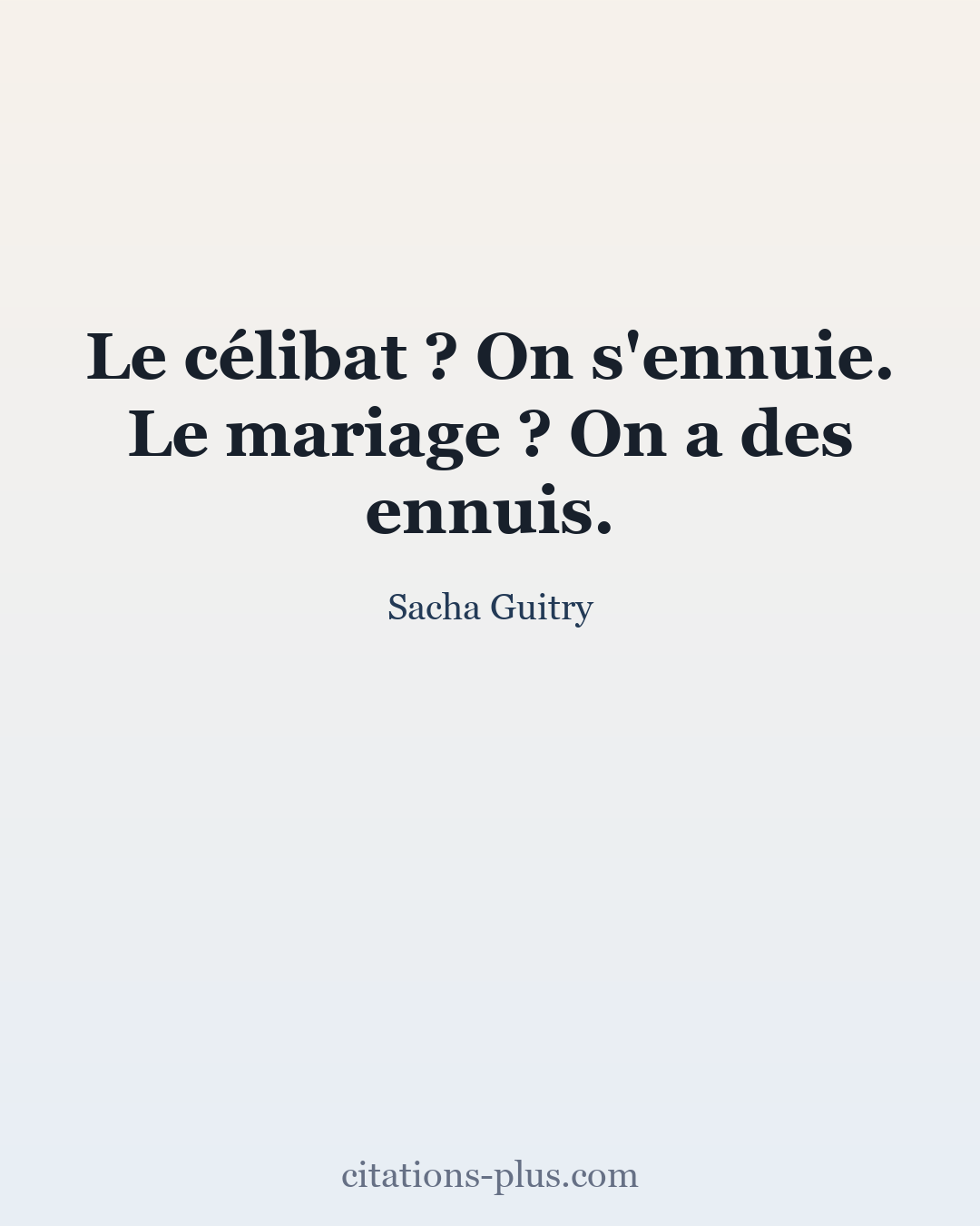 Carte Premium clair — Sacha Guitry