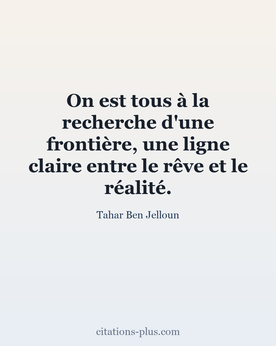 Carte Premium clair — Tahar Ben Jelloun