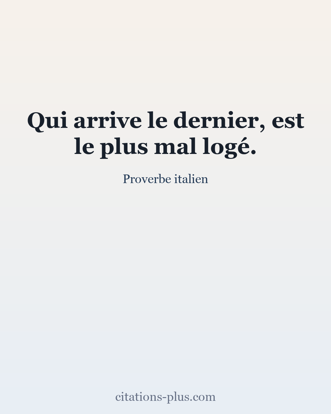 Carte Premium clair — Proverbe italien