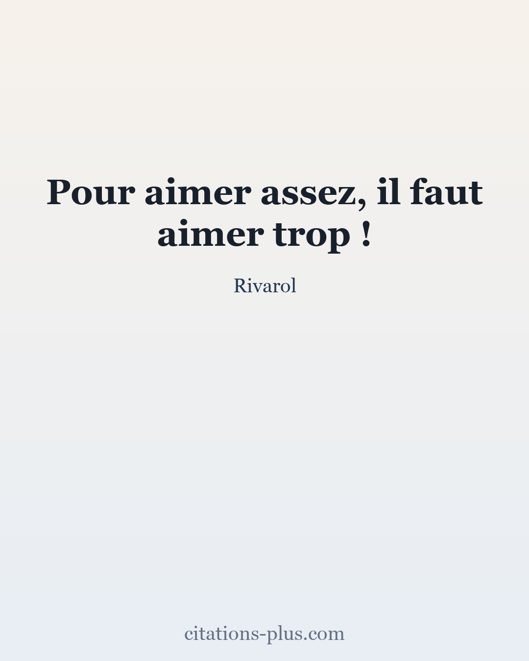 Carte Premium clair — Antoine de Rivarol