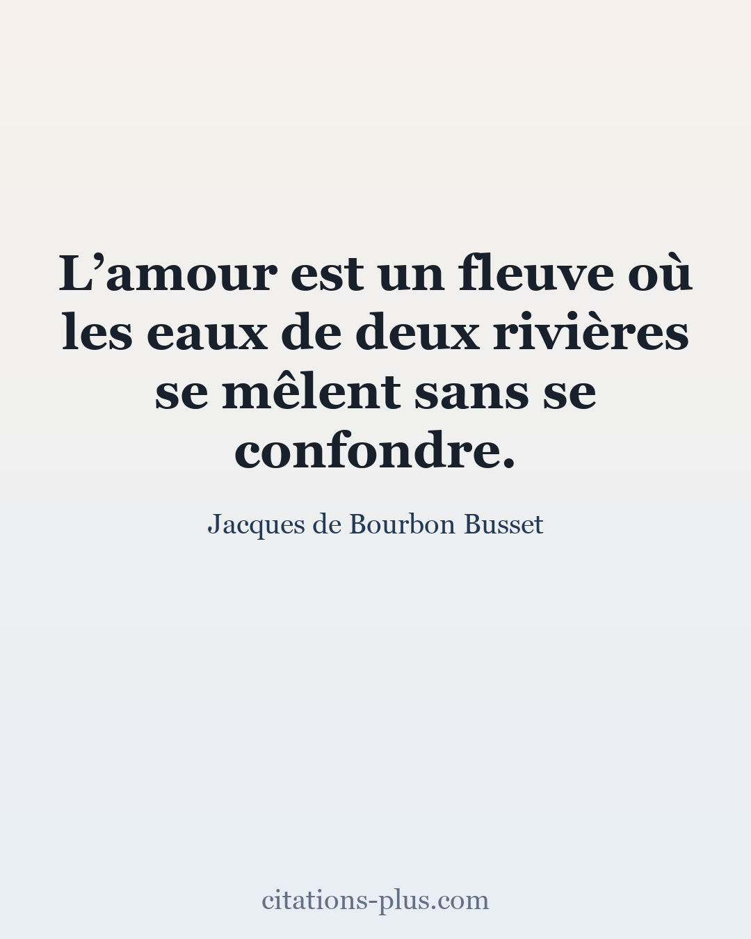 Carte Premium clair — Jacques de Bourbon Busset