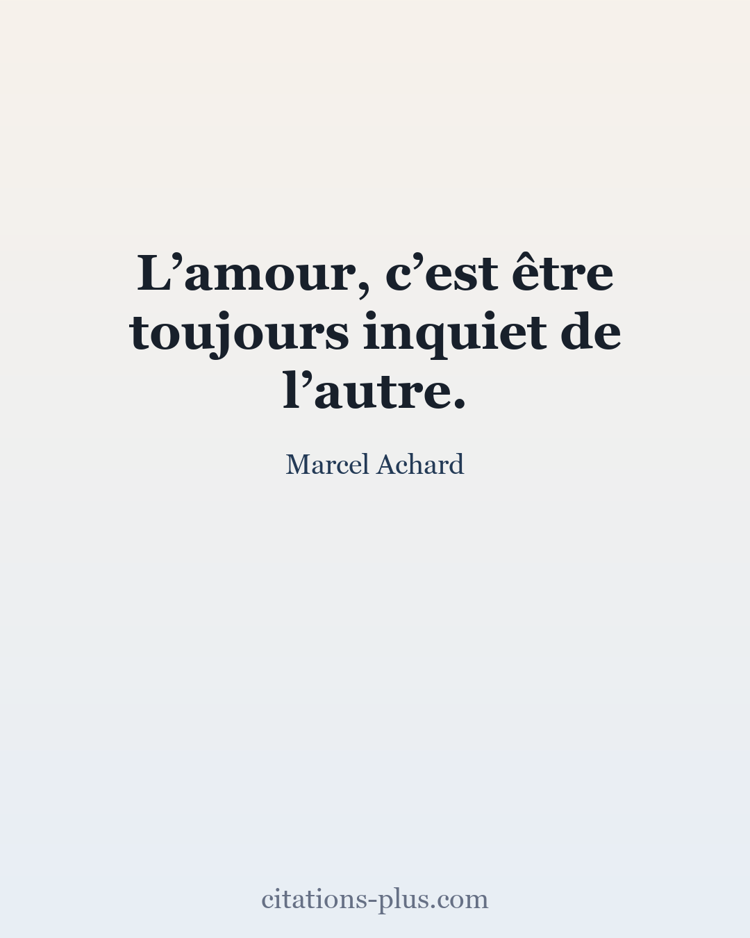 Carte Premium clair — Marcel Achard