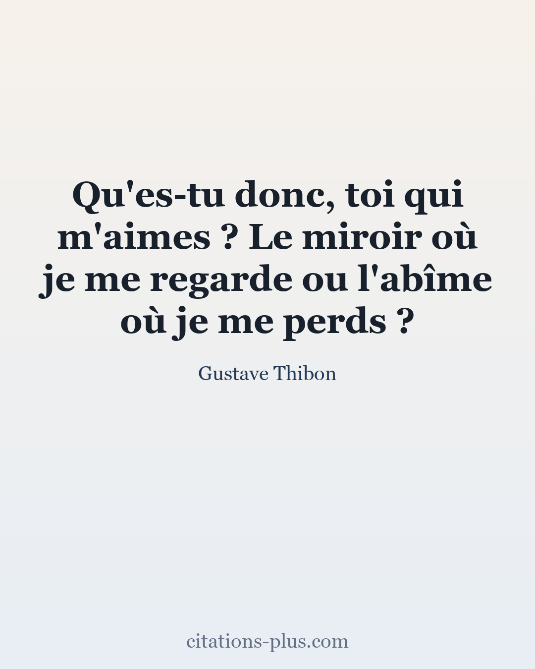 Carte Premium clair — Gustave Thibon
