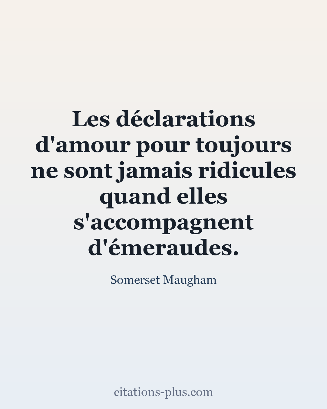 Carte Premium clair — Somerset Maugham