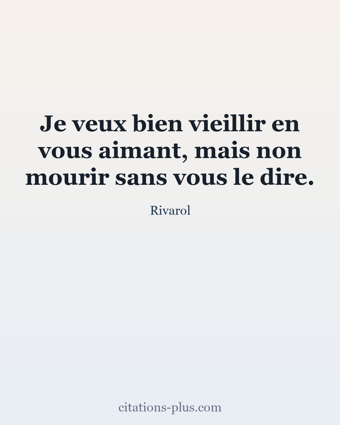 Carte Premium clair — Antoine de Rivarol