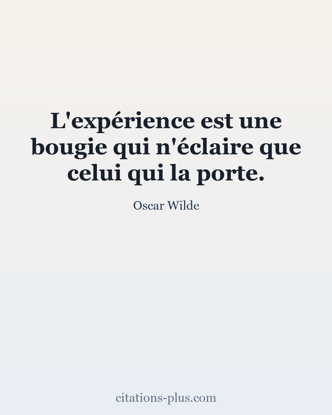 Carte Premium clair — Oscar Wilde