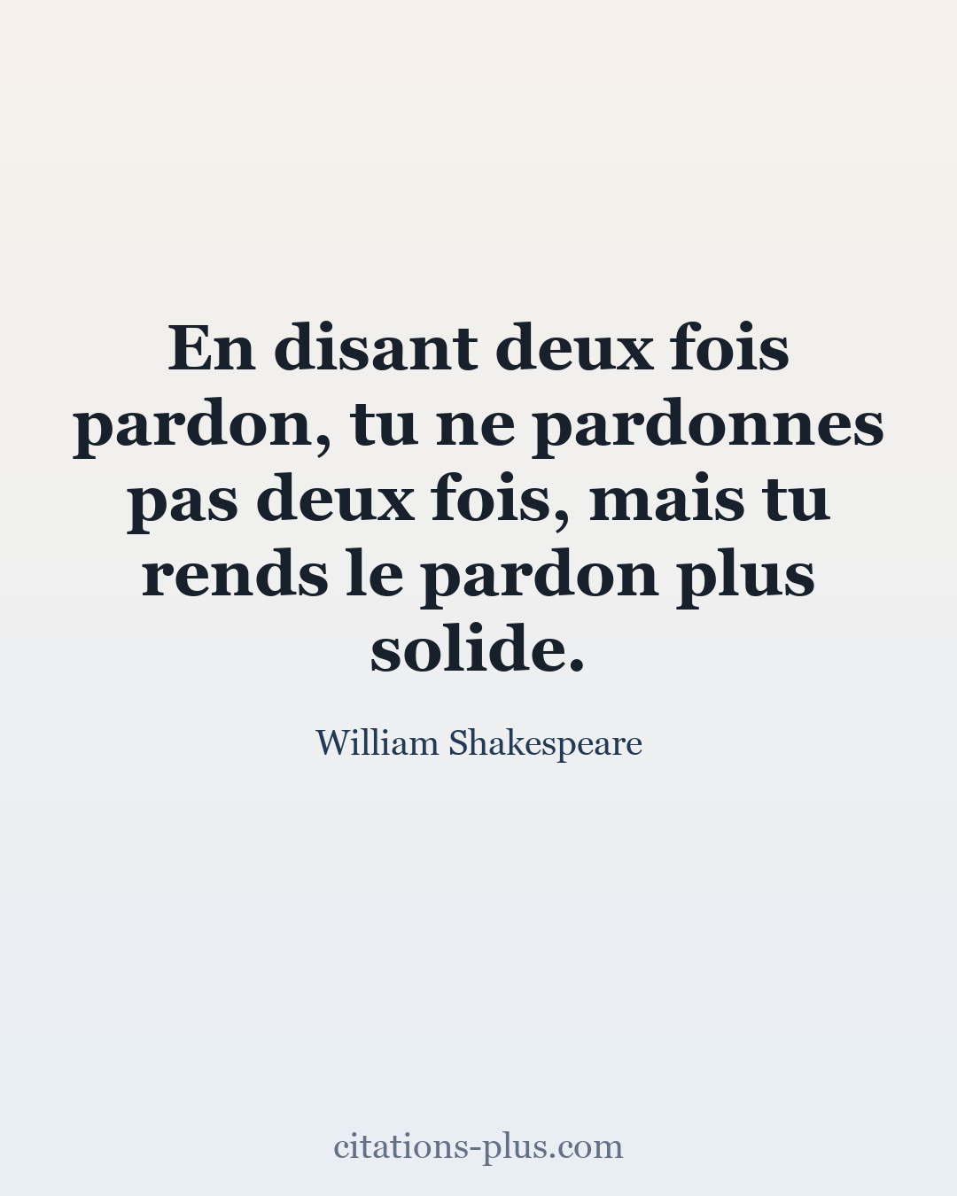 Carte Premium clair — William Shakespeare