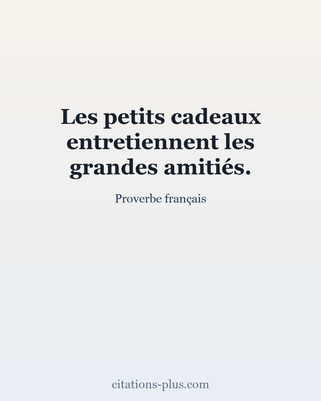 Carte Premium clair — Proverbe français