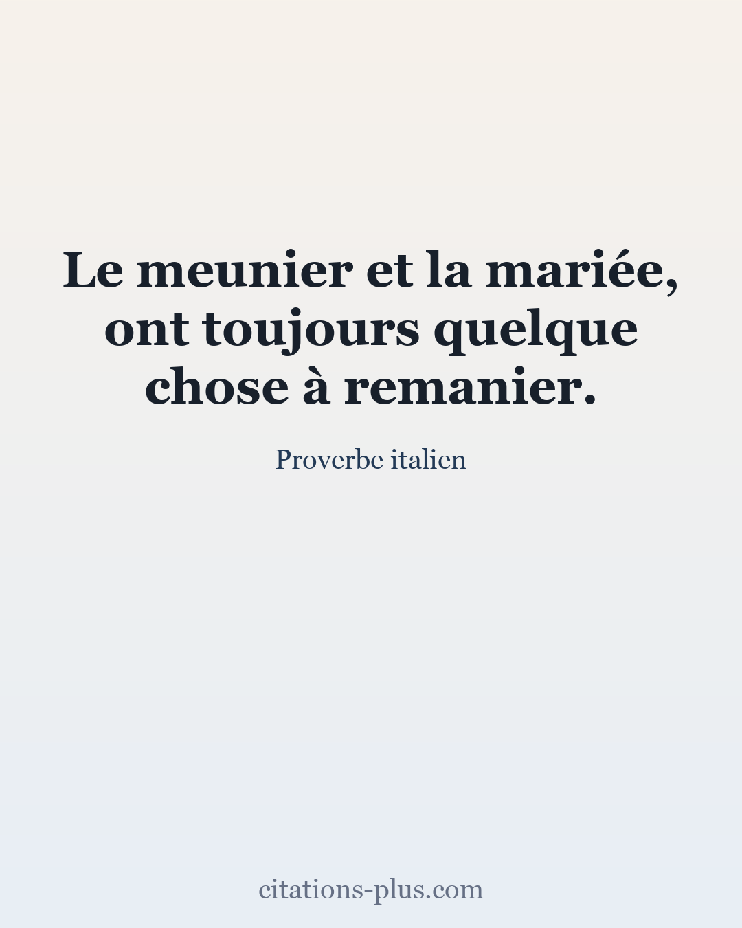 Carte Premium clair — Proverbe italien