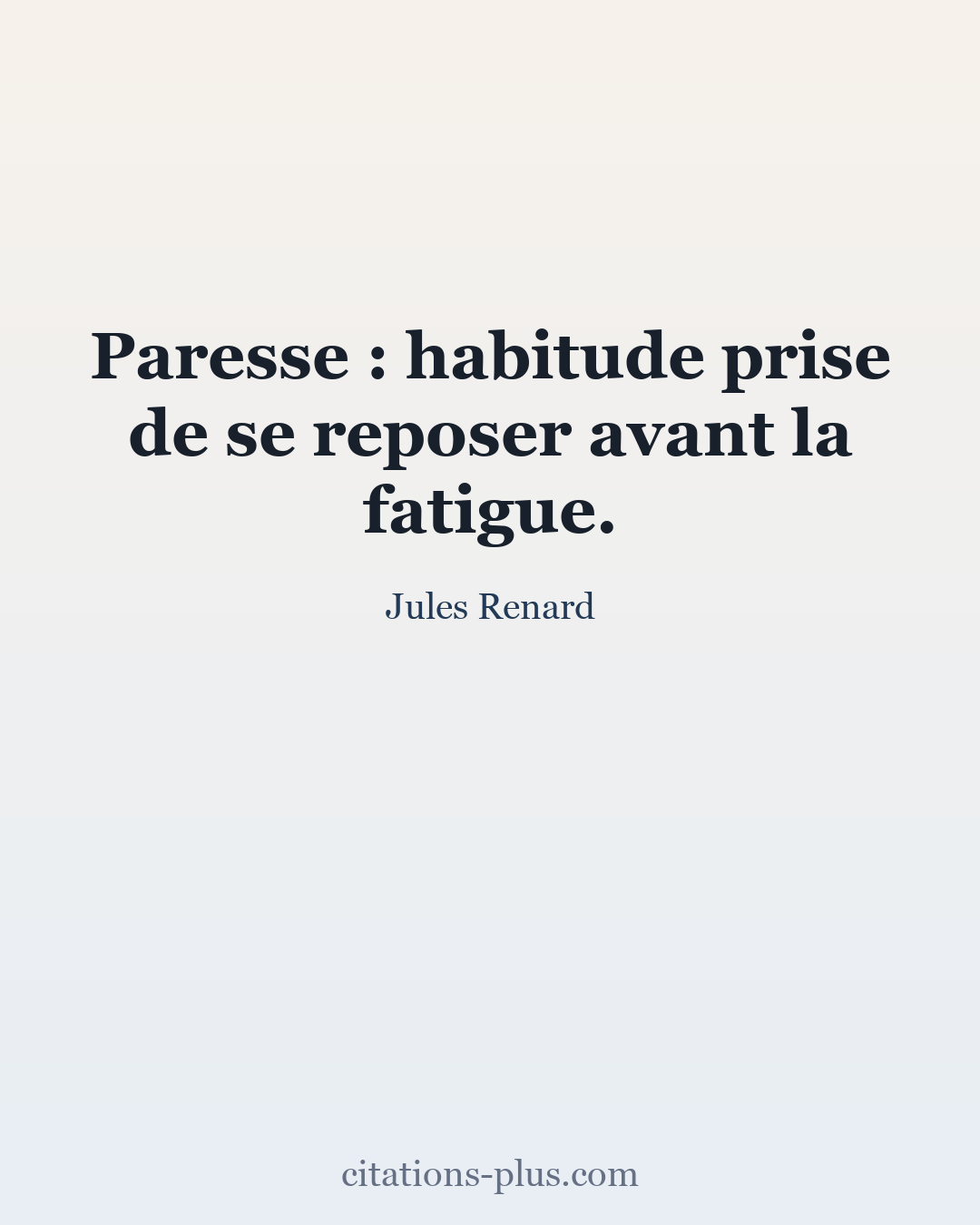 Carte Premium clair — Jules Renard