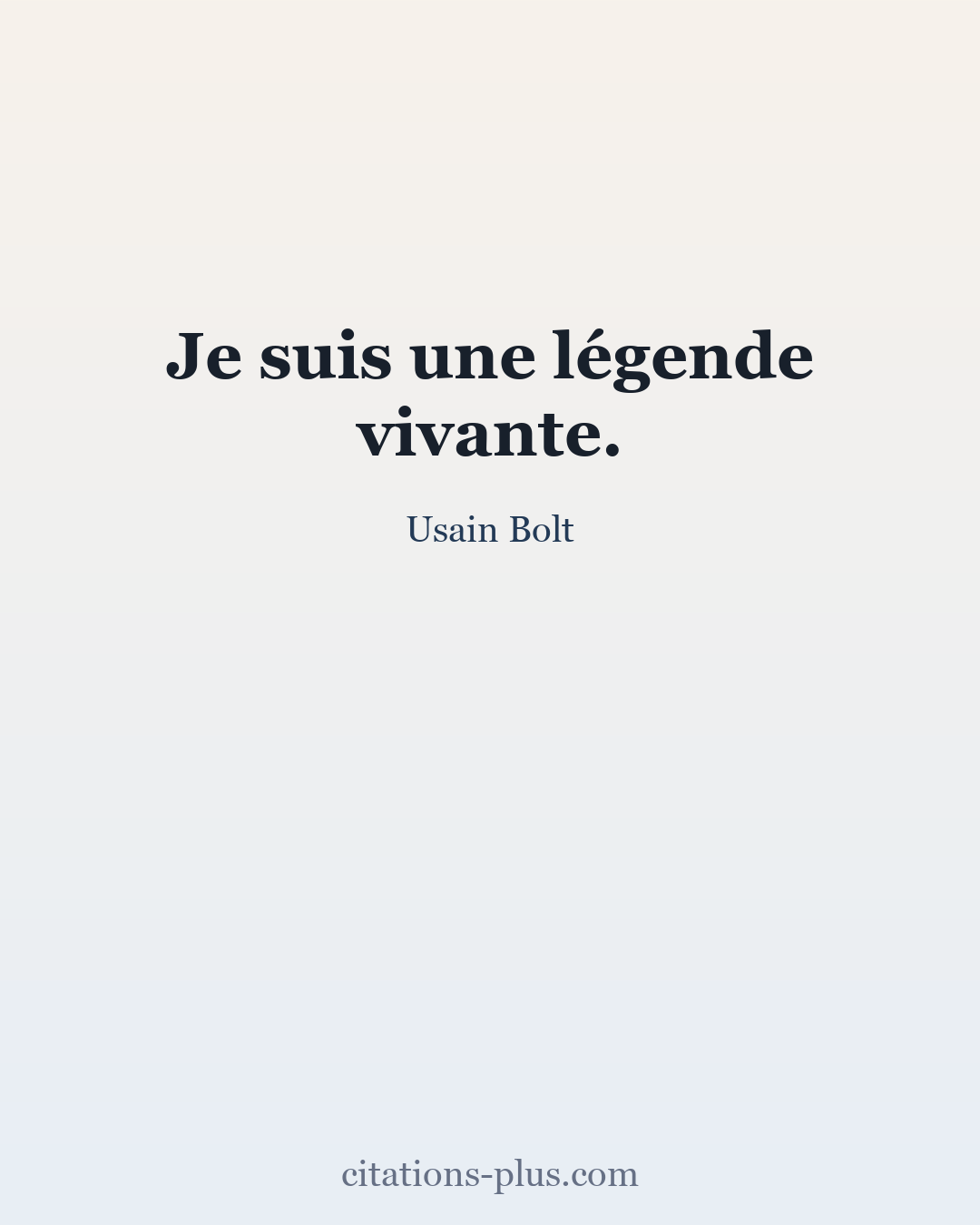 Carte Premium clair — Usain Bolt