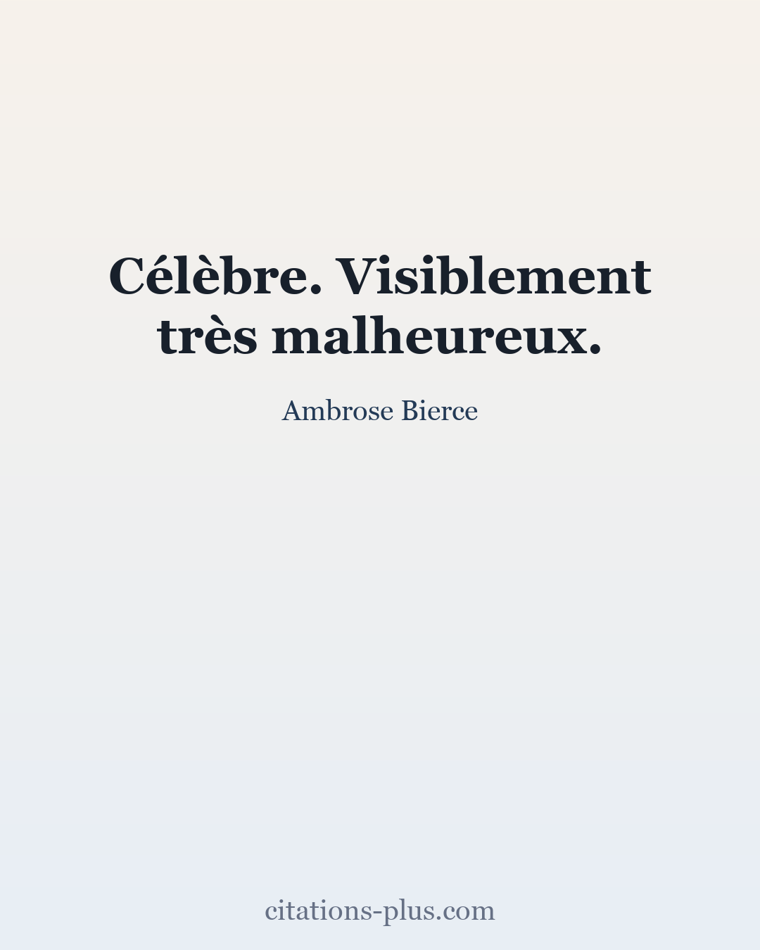 Carte Premium clair — Ambrose Bierce