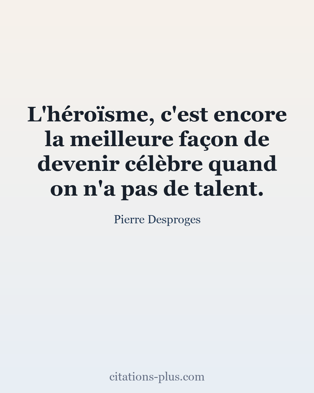 Carte Premium clair — Pierre Desproges