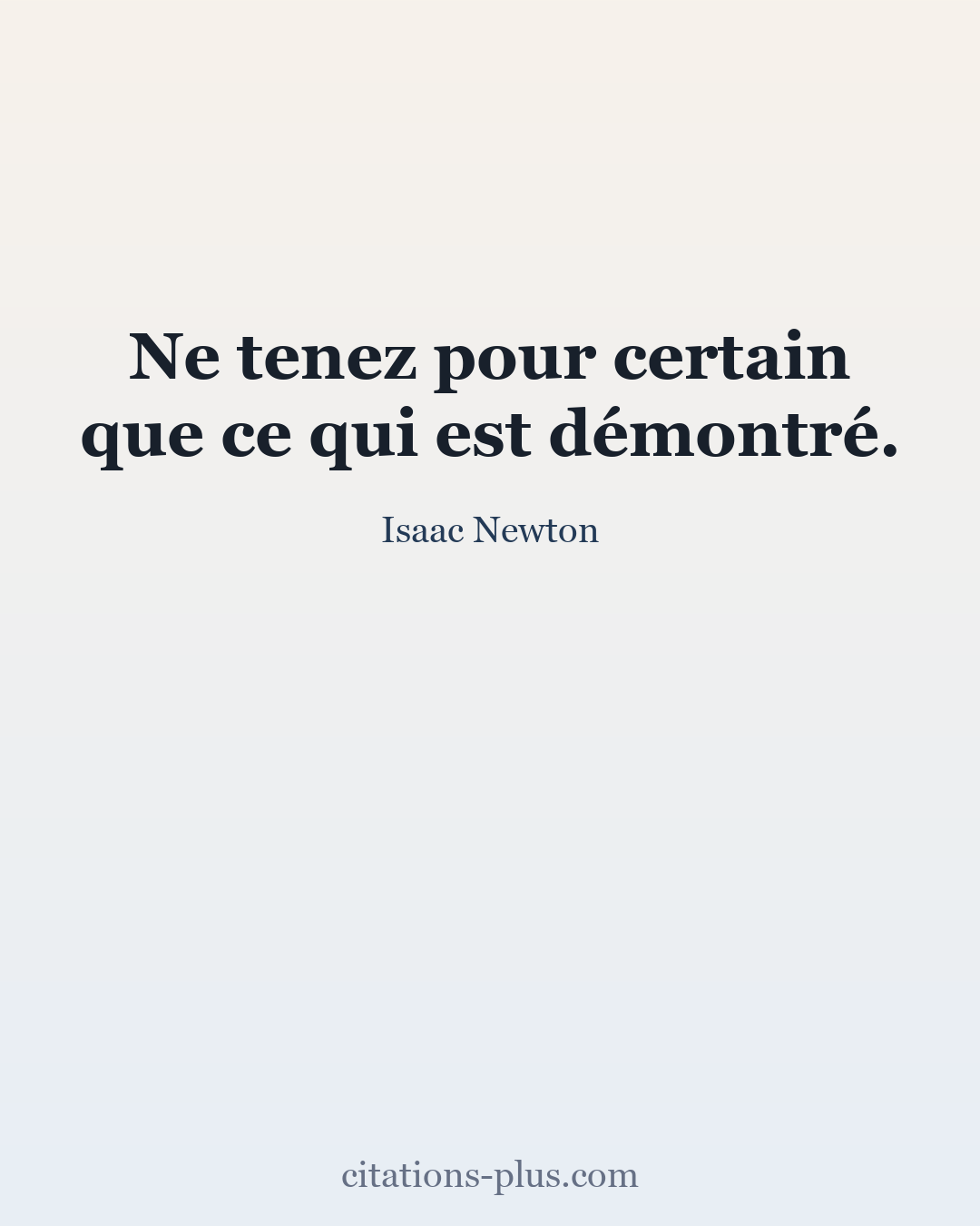 Carte Premium clair — Isaac Newton