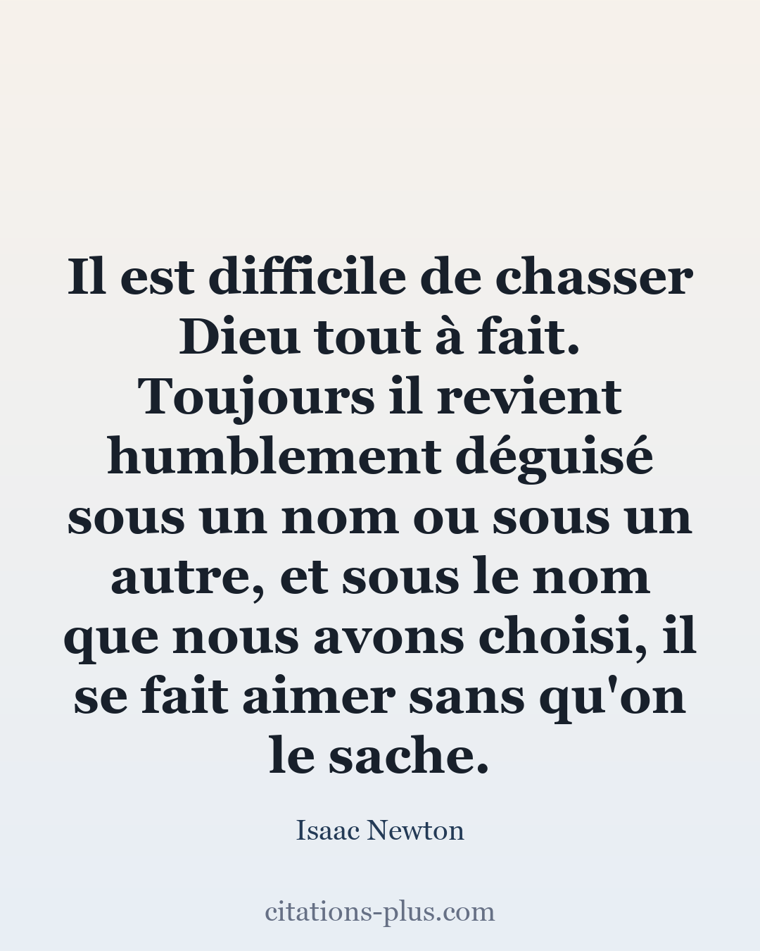 Carte Premium clair — Isaac Newton