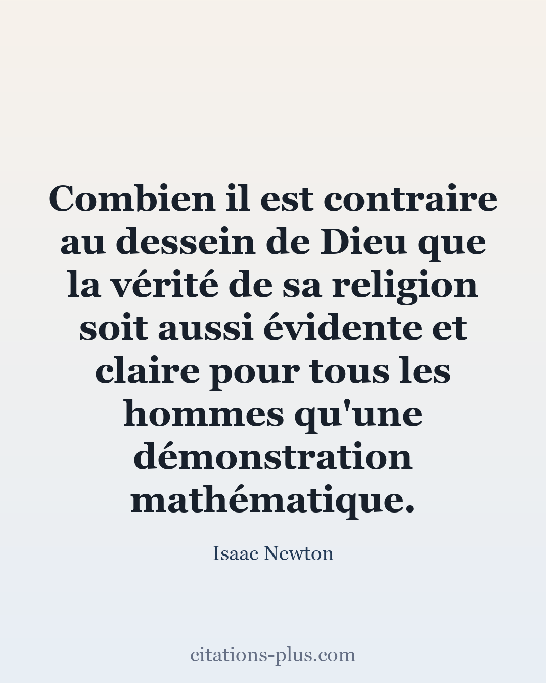 Carte Premium clair — Isaac Newton