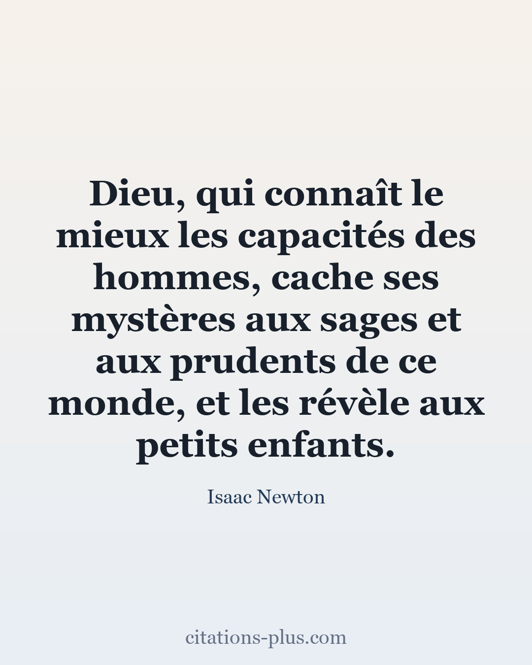 Carte Premium clair — Isaac Newton