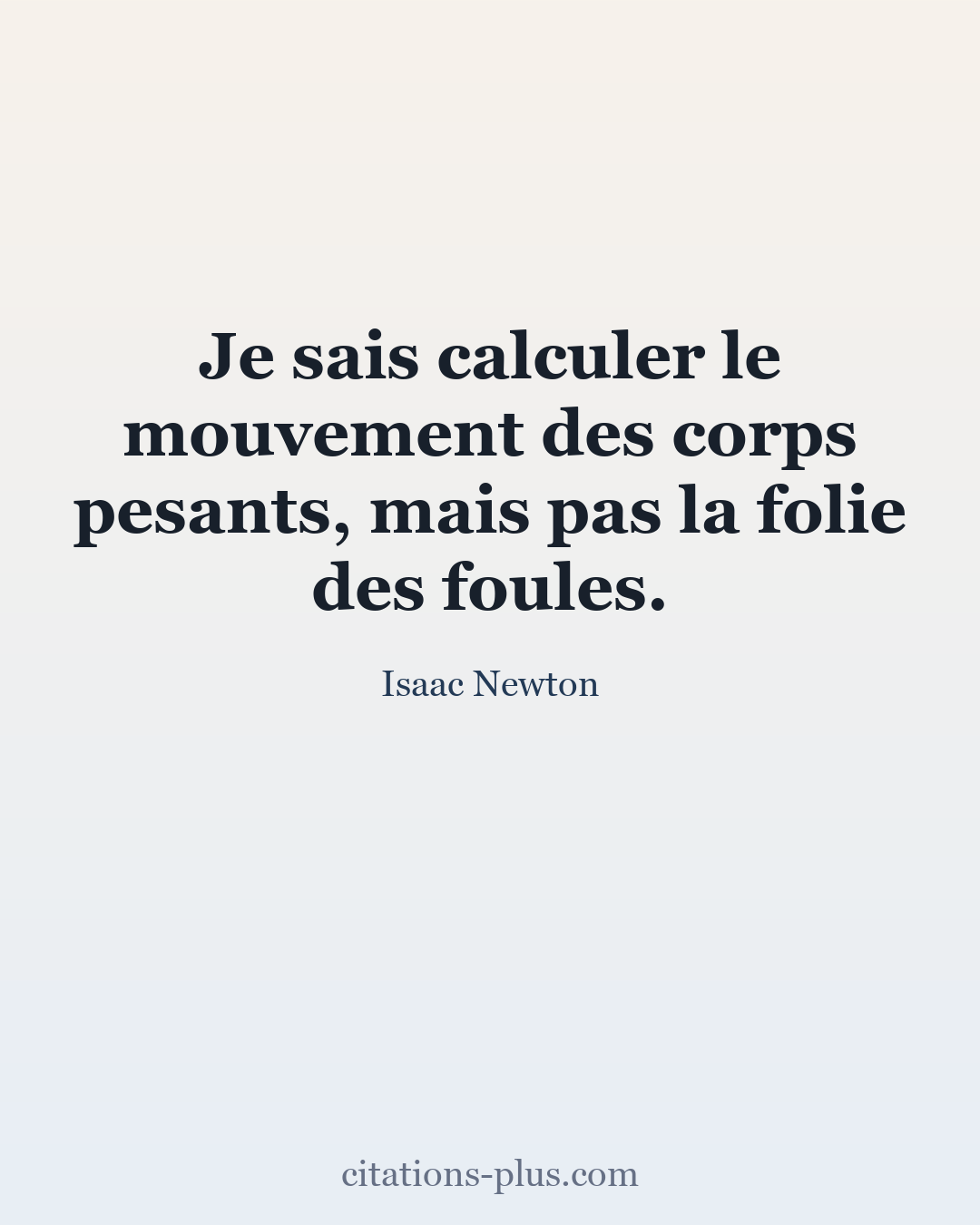 Carte Premium clair — Isaac Newton