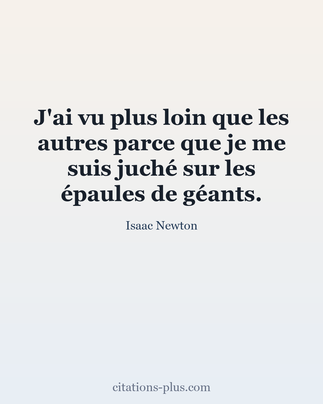 Carte Premium clair — Isaac Newton