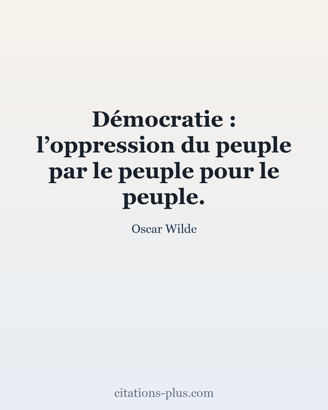 Carte Premium clair — Oscar Wilde