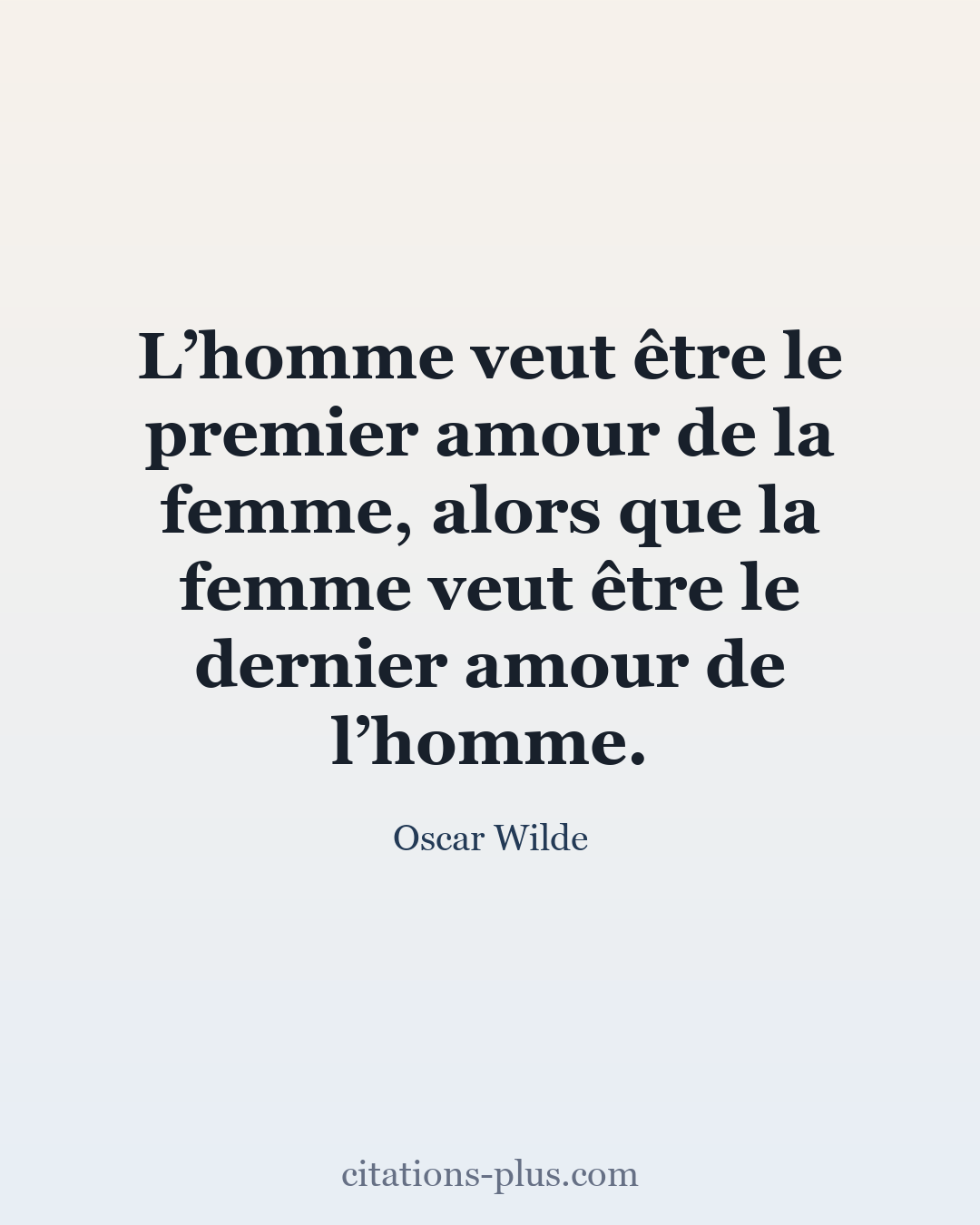 Carte Premium clair — Oscar Wilde
