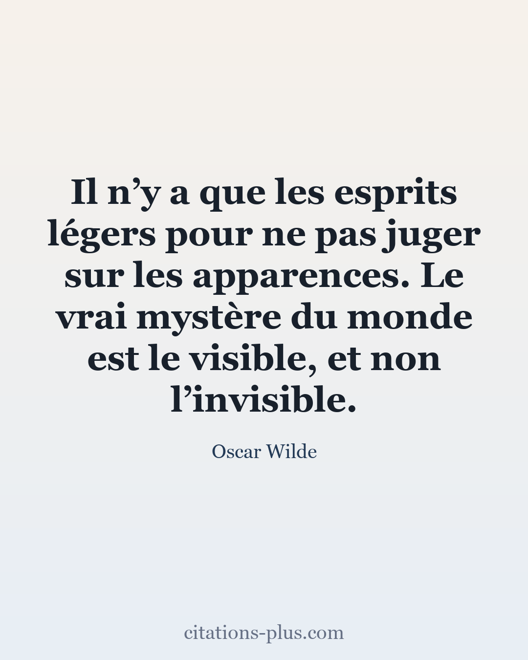 Carte Premium clair — Oscar Wilde