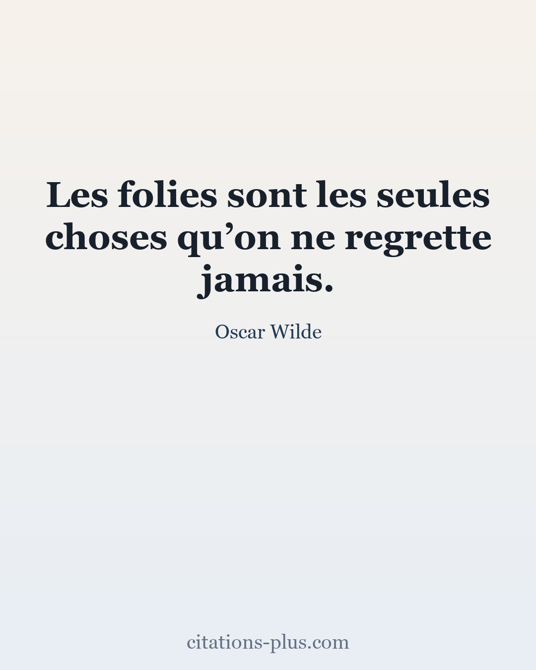 Carte Premium clair — Oscar Wilde