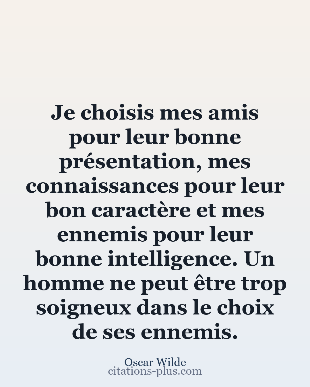 Carte Premium clair — Oscar Wilde