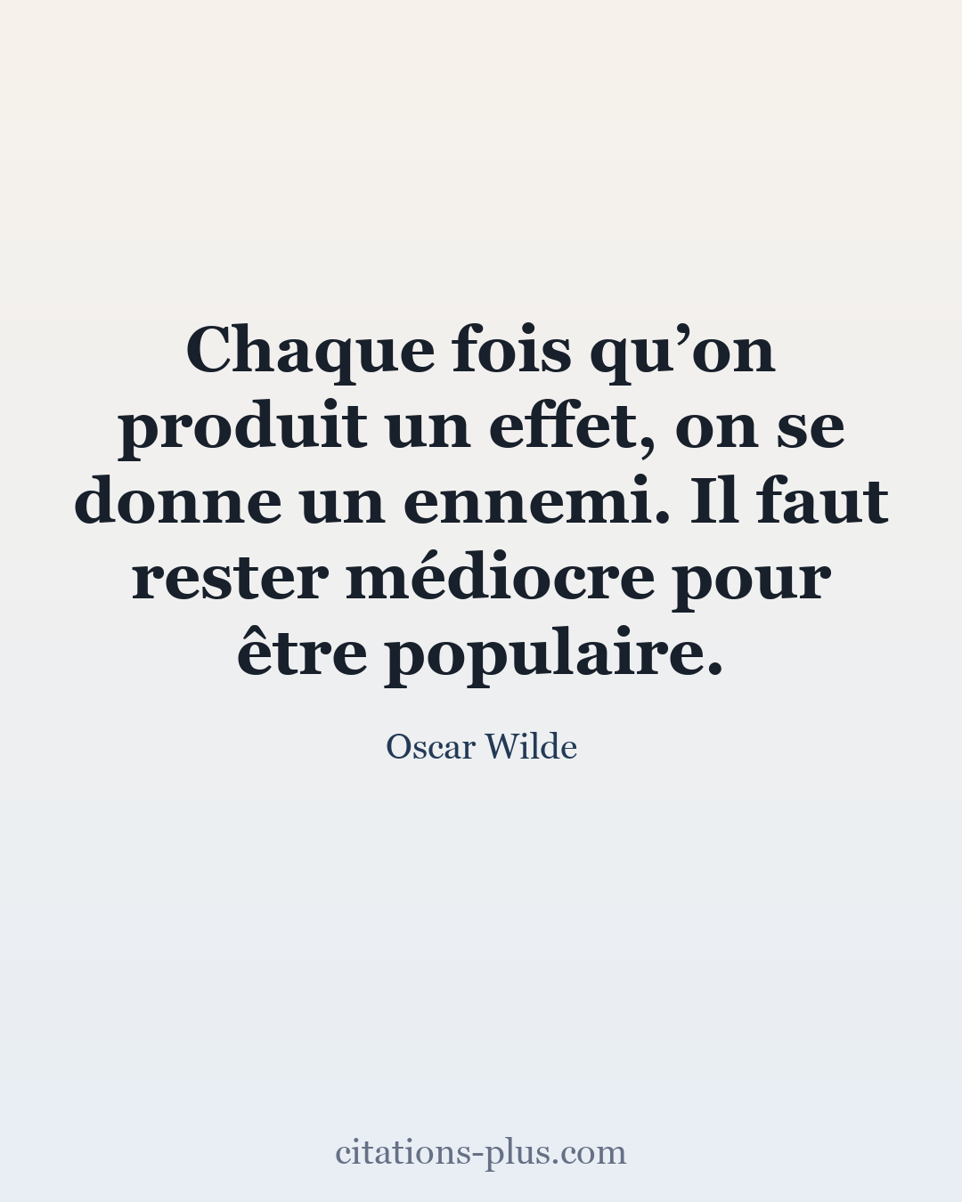 Carte Premium clair — Oscar Wilde