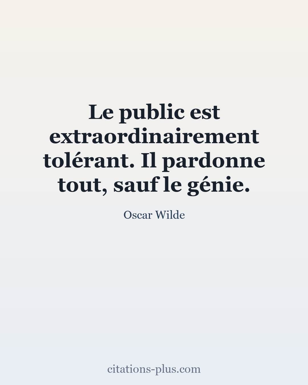Carte Premium clair — Oscar Wilde