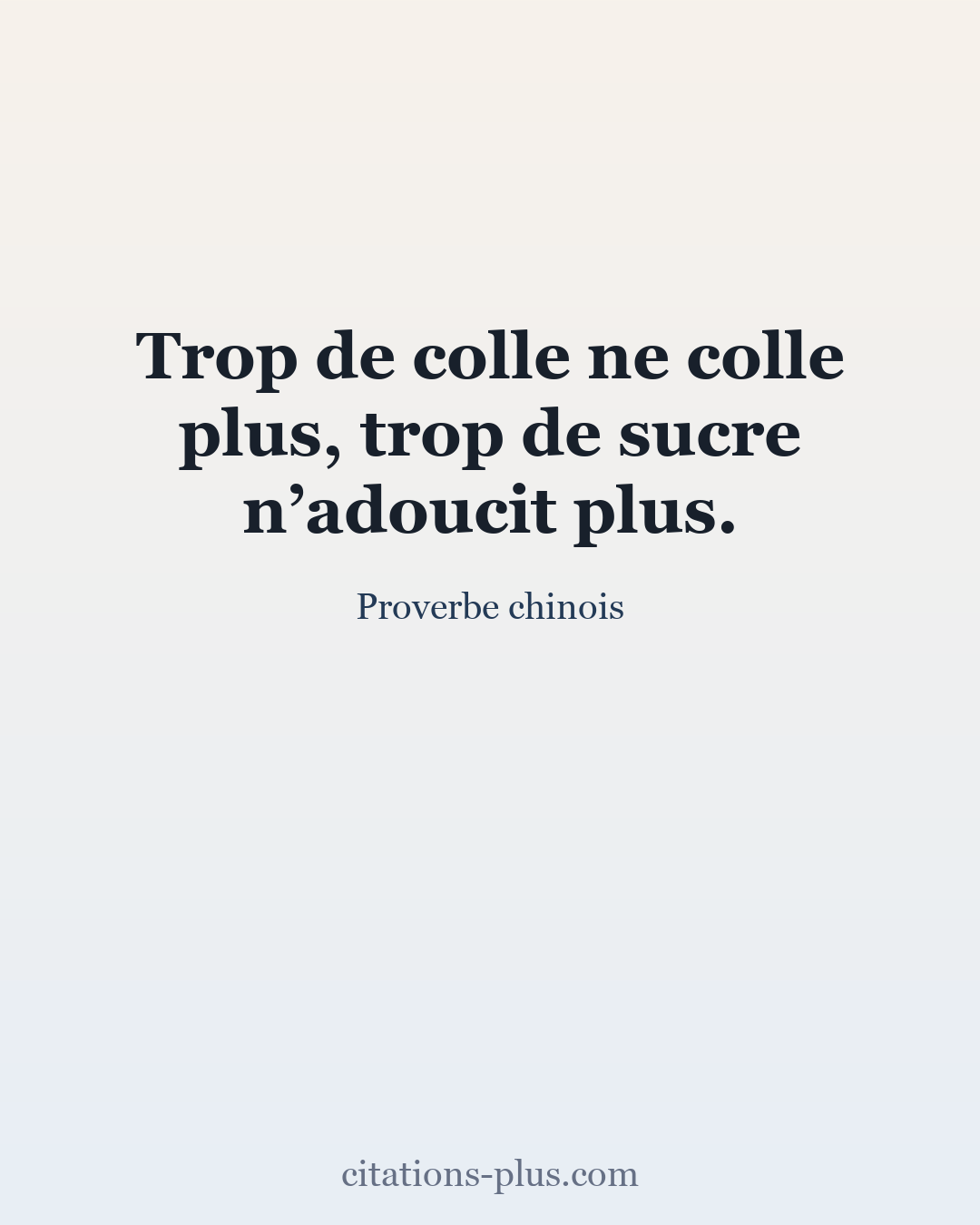 Carte Premium clair — Proverbe chinois