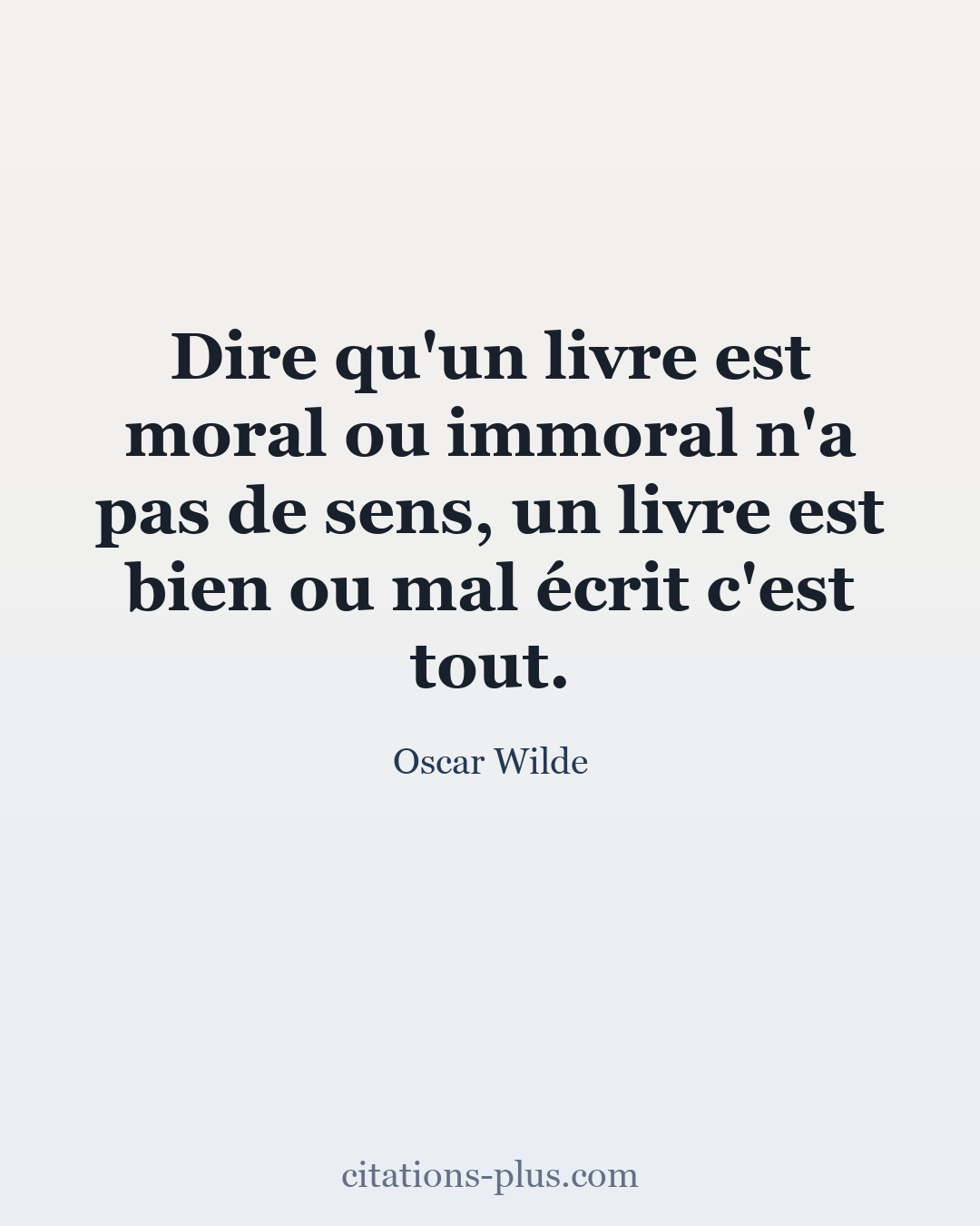 Carte Premium clair — Oscar Wilde