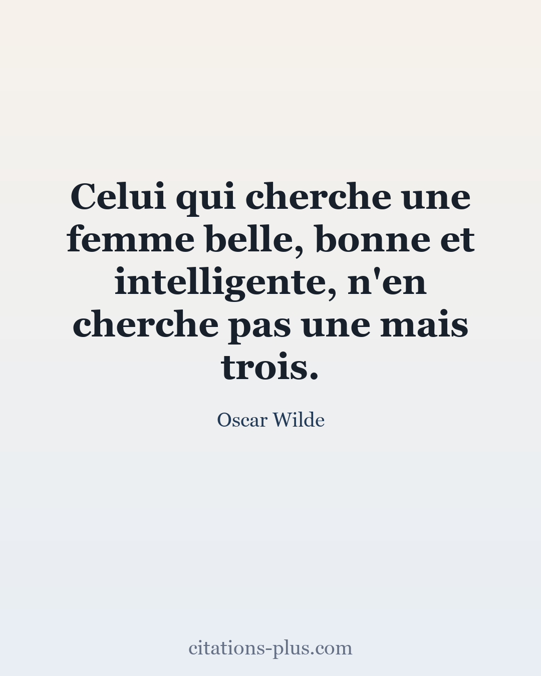 Carte Premium clair — Oscar Wilde