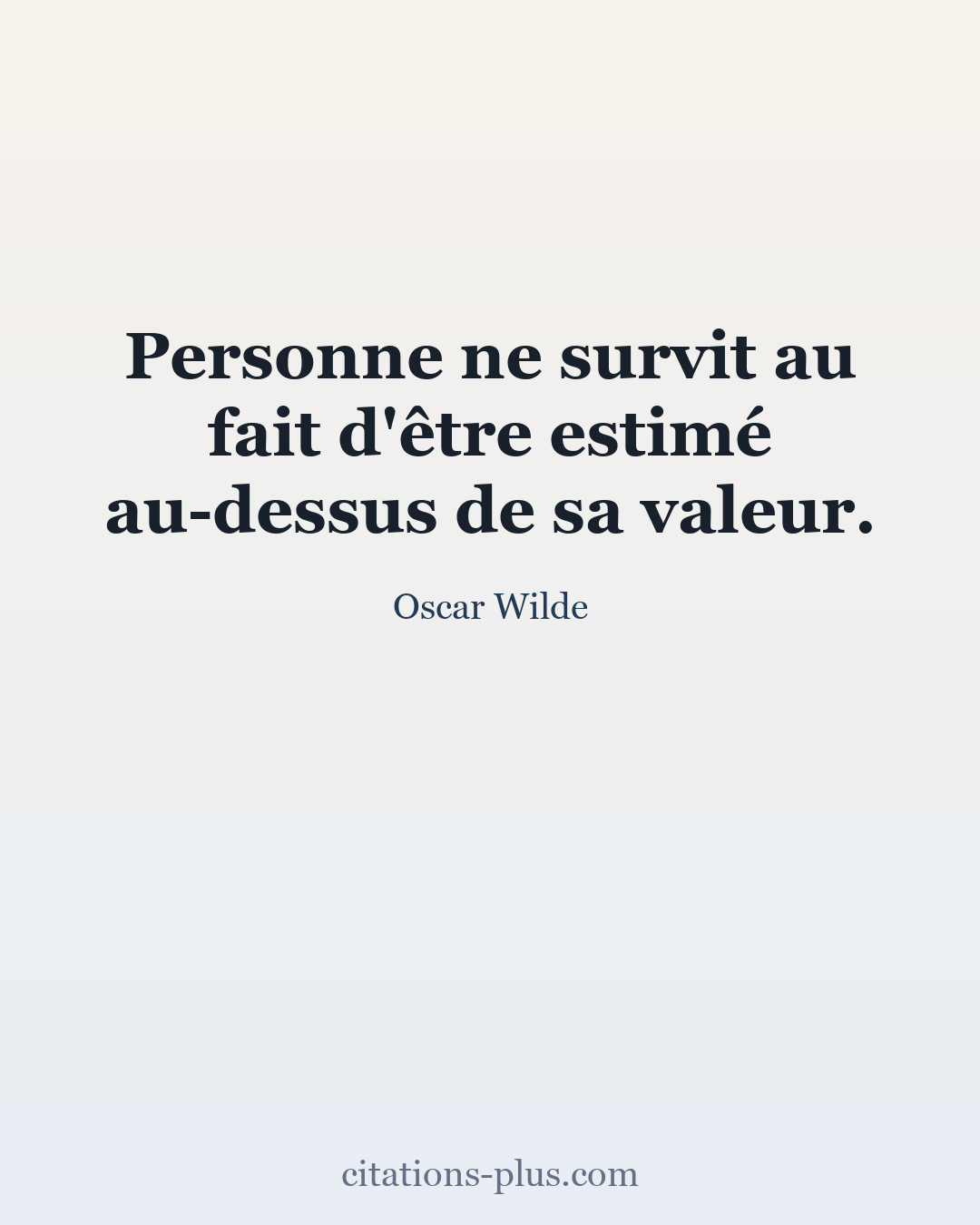 Carte Premium clair — Oscar Wilde