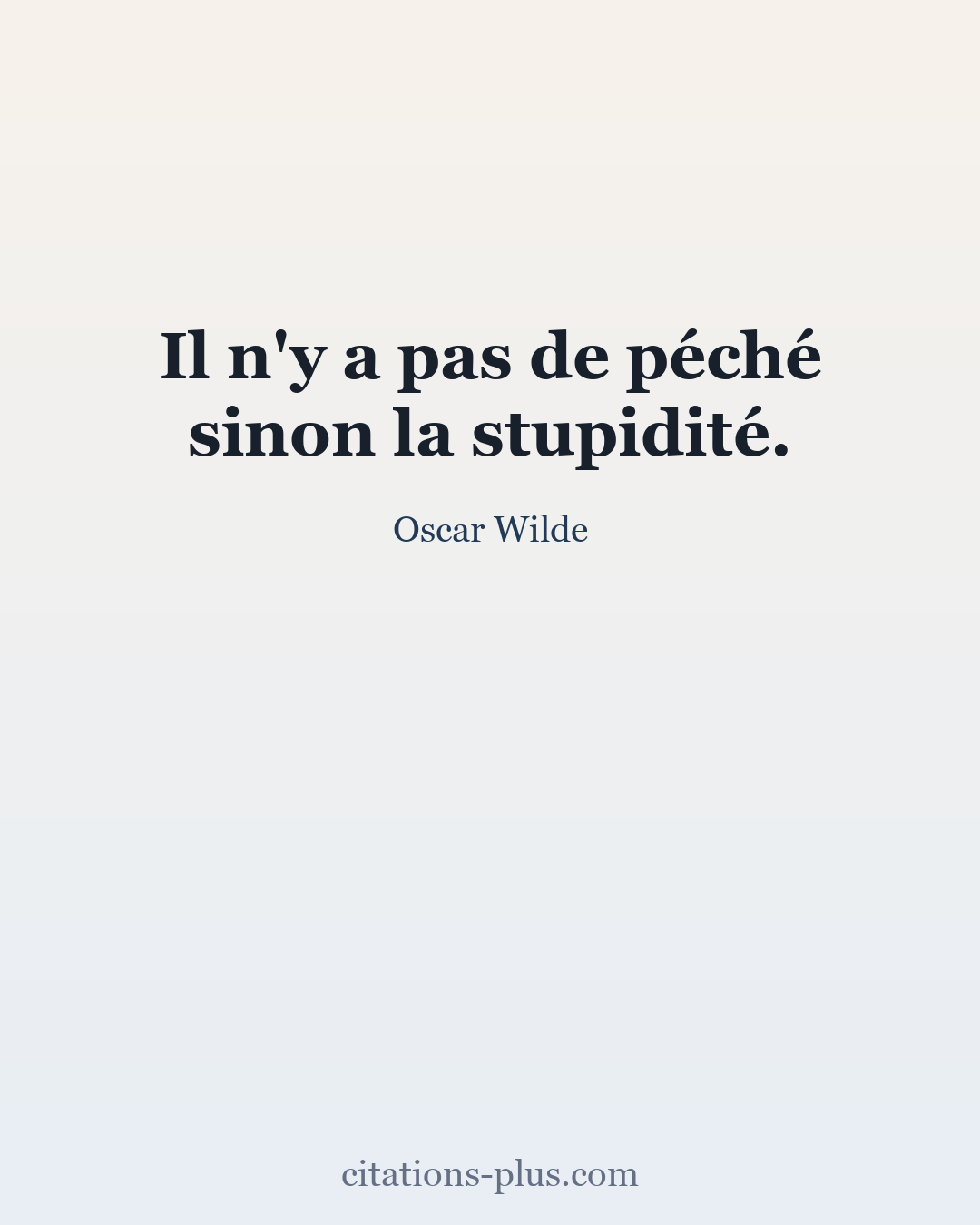 Carte Premium clair — Oscar Wilde