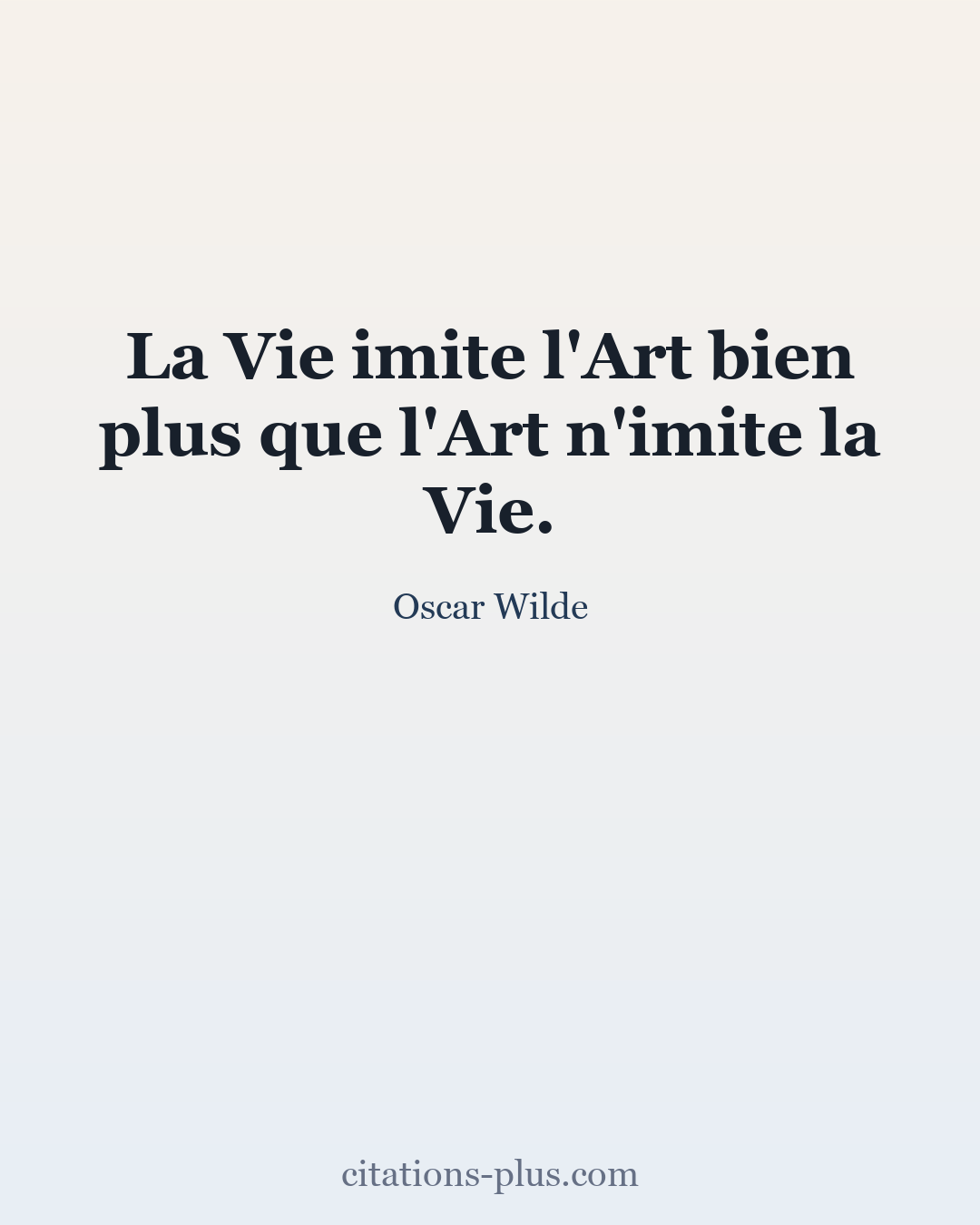 Carte Premium clair — Oscar Wilde