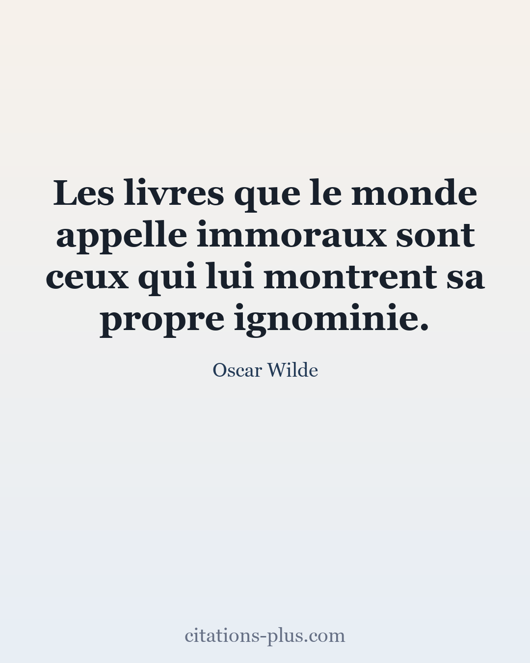 Carte Premium clair — Oscar Wilde