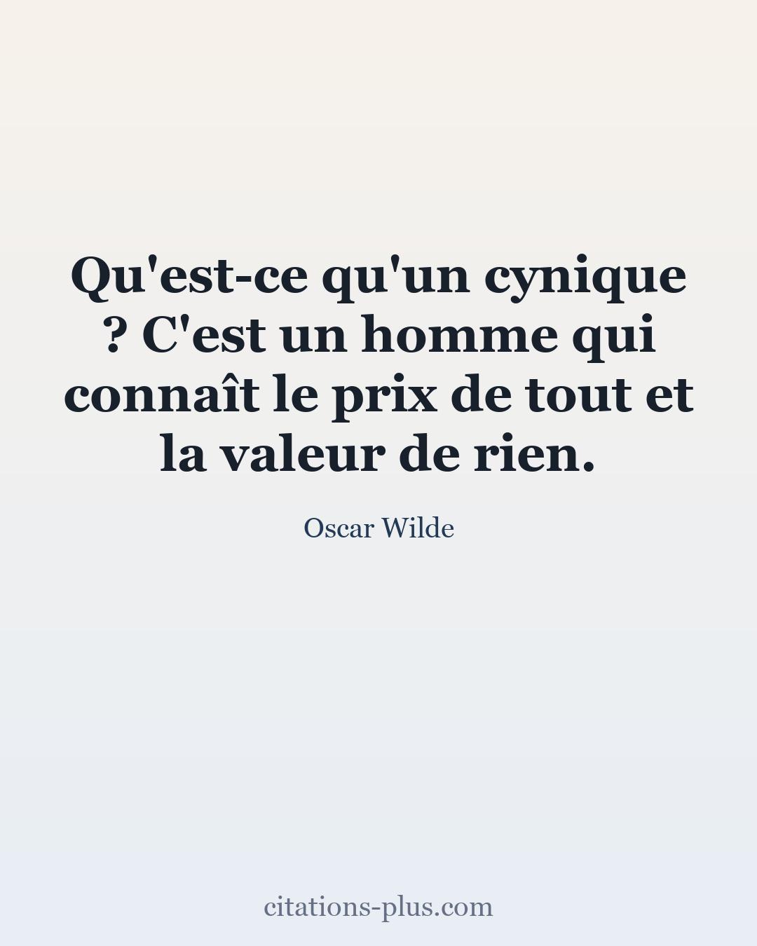 Carte Premium clair — Oscar Wilde