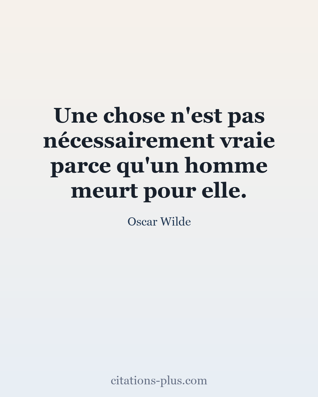Carte Premium clair — Oscar Wilde