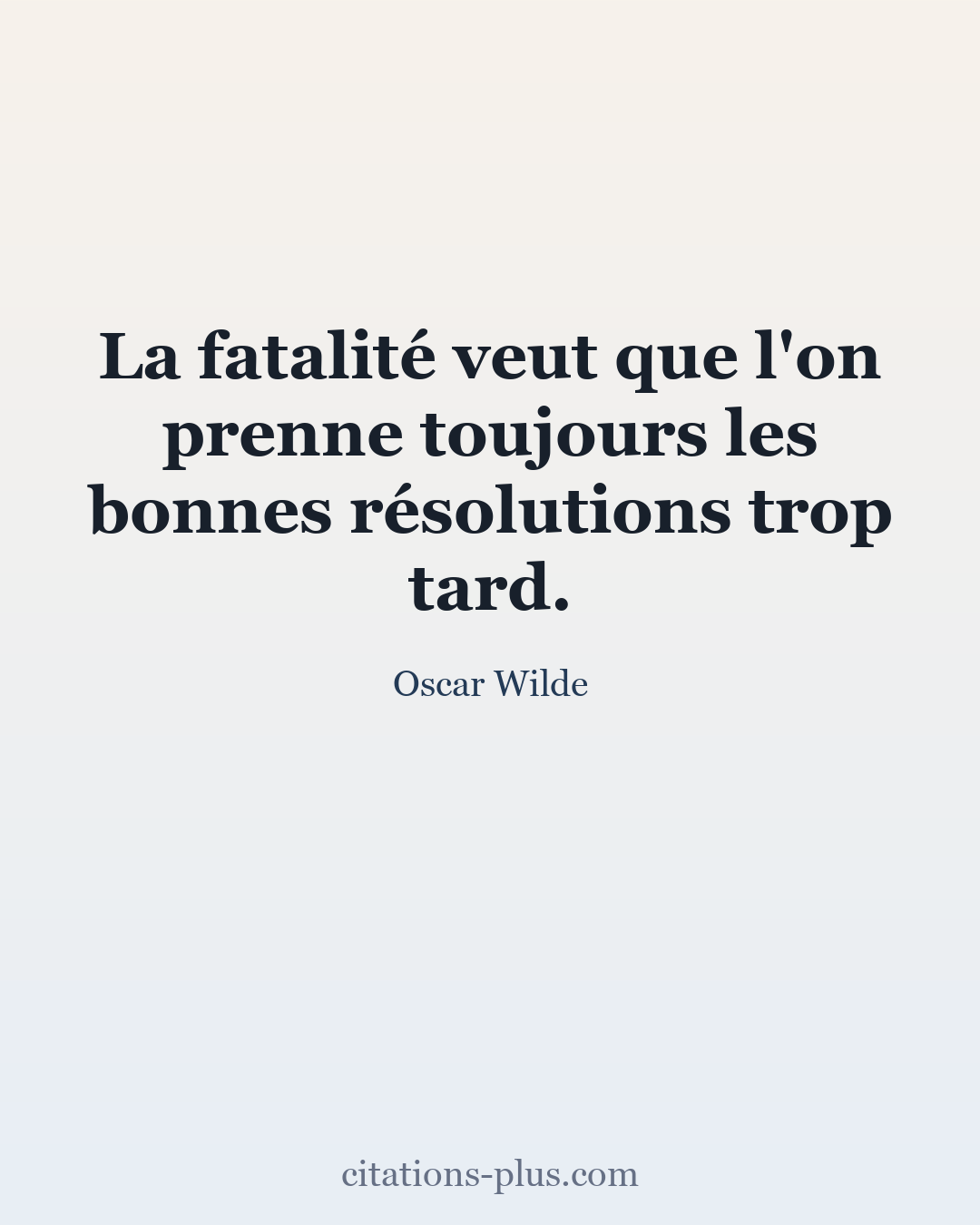 Carte Premium clair — Oscar Wilde