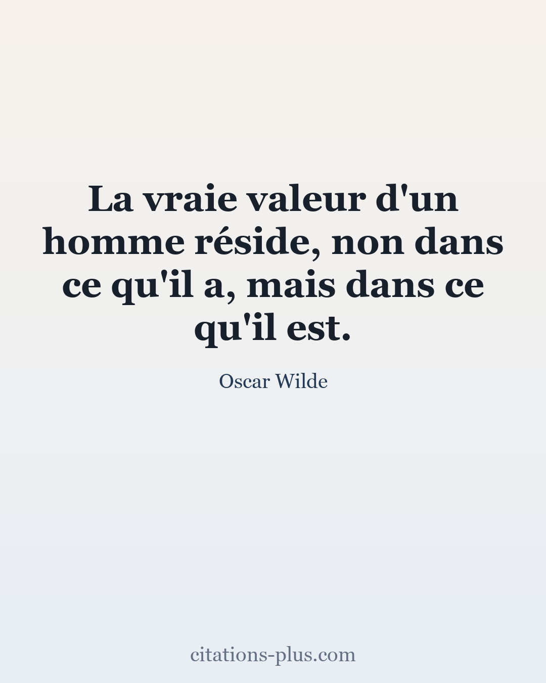 Carte Premium clair — Oscar Wilde