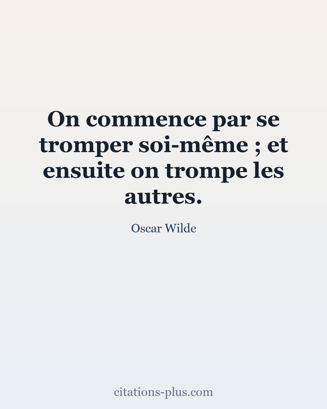 Carte Premium clair — Oscar Wilde