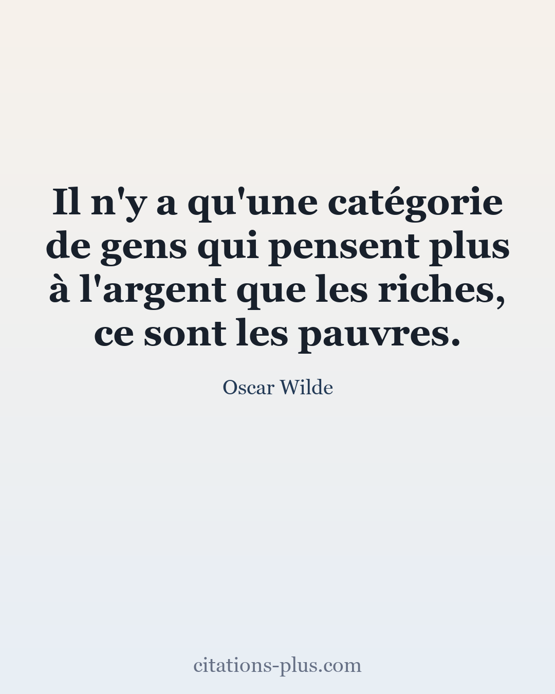 Carte Premium clair — Oscar Wilde