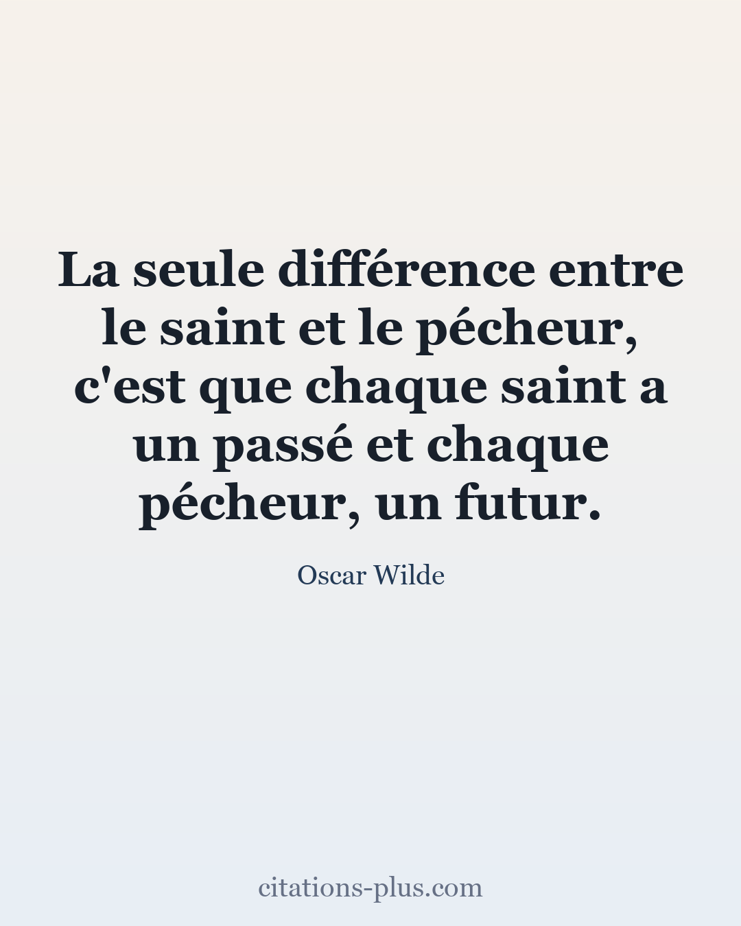 Carte Premium clair — Oscar Wilde